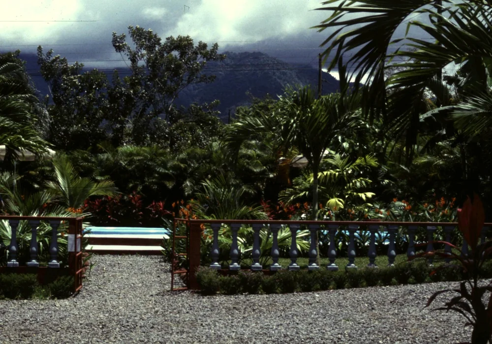 Gardens along the Tabacón stretch of the Arenal road