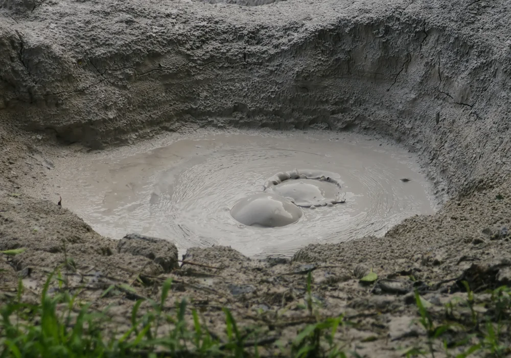 A bubbling mud pot at Rincón de la Vieja